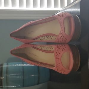 Enzo Angiolini platform heel suede pink